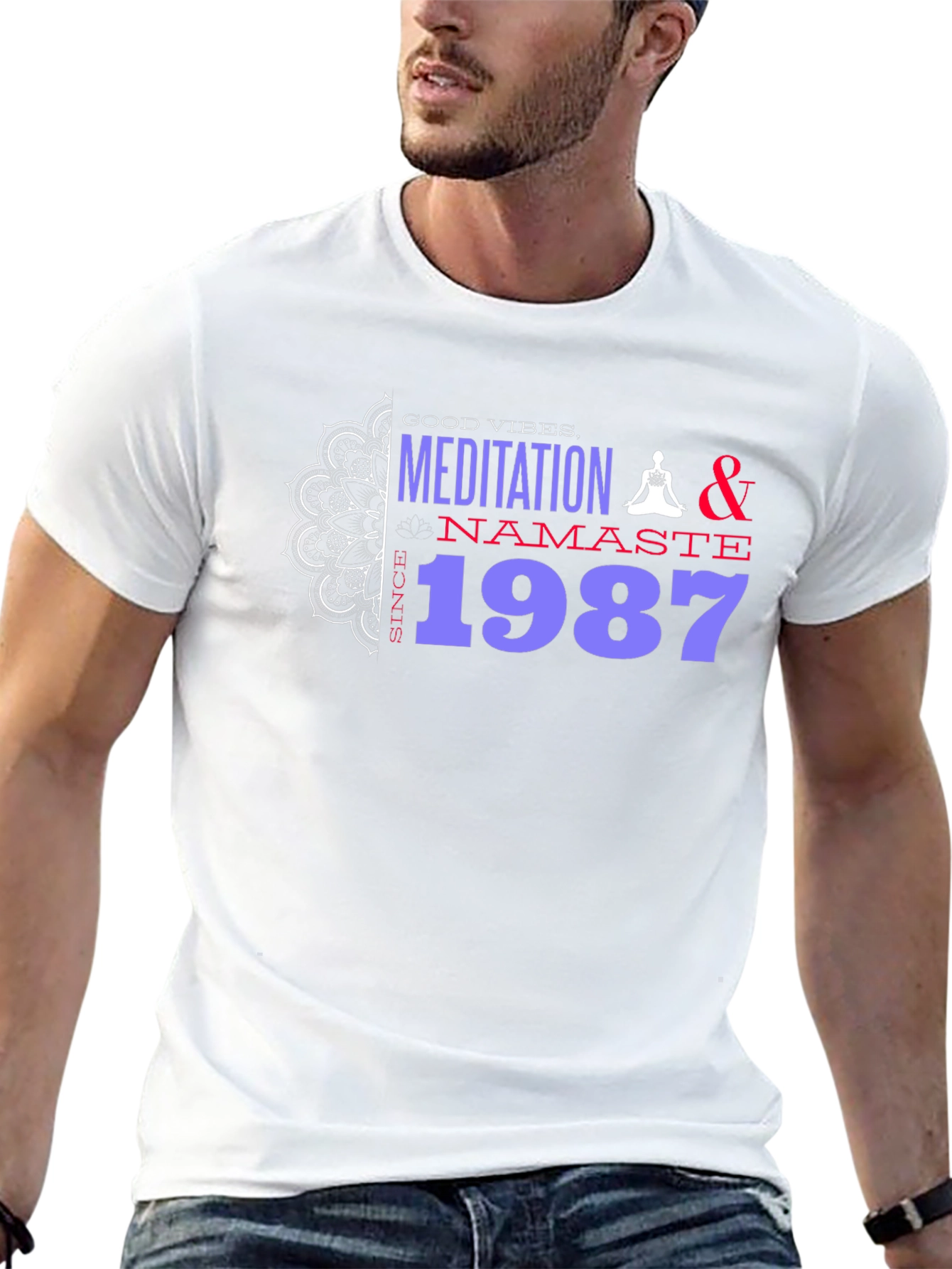 Meditation Namaste 1987 T-Shirt - Good Vibes