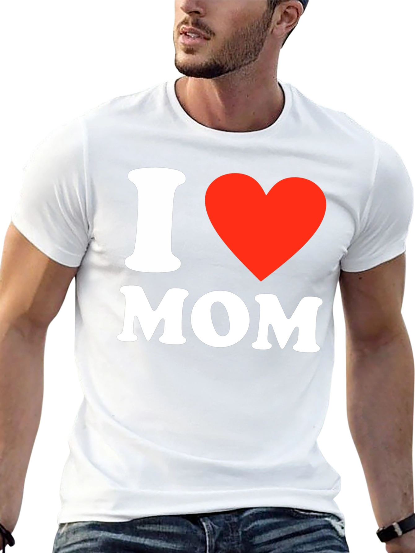 I Love Mom T-Shirt - Black Short Sleeve