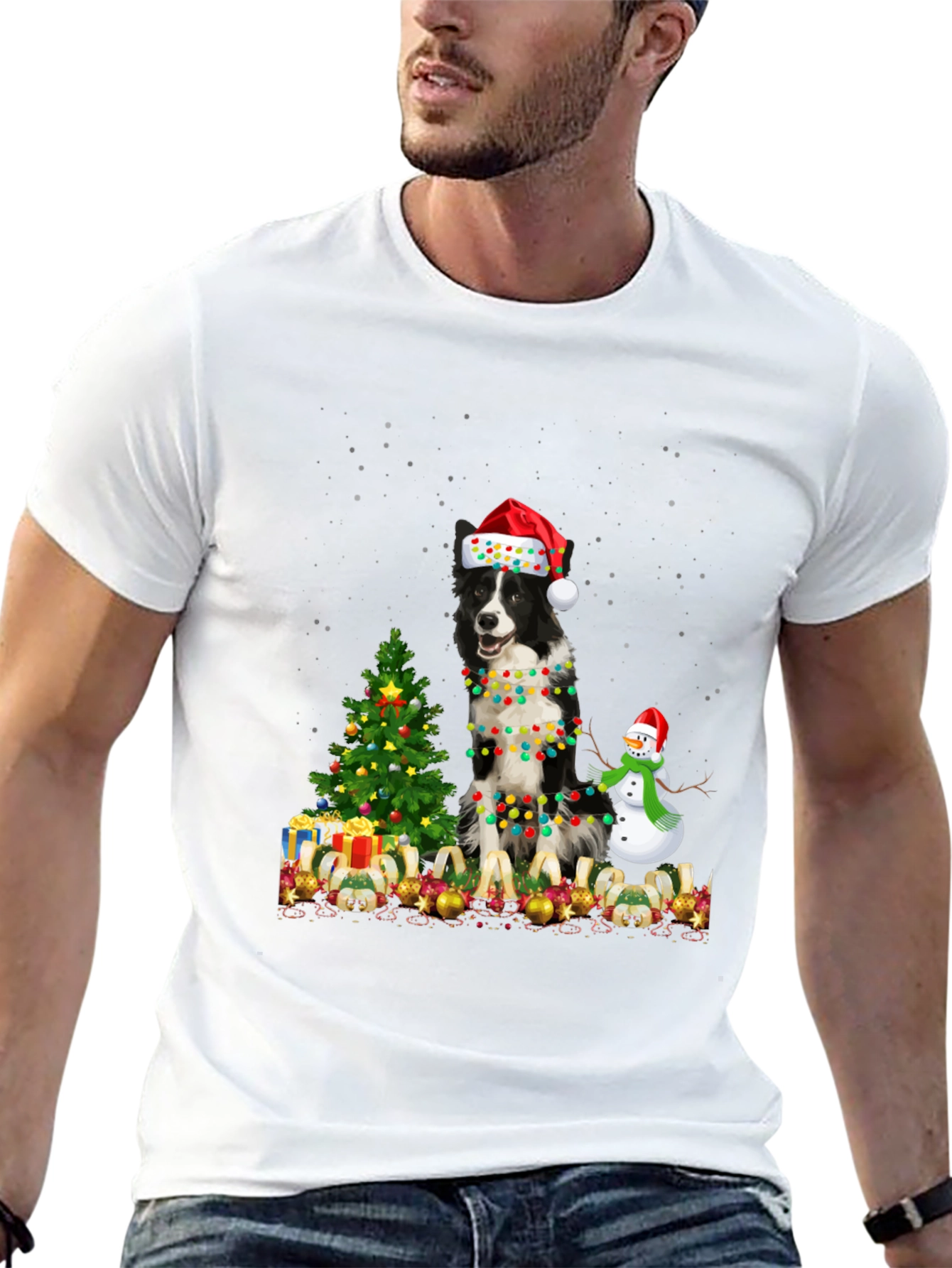 Festive Dog Christmas T-Shirt