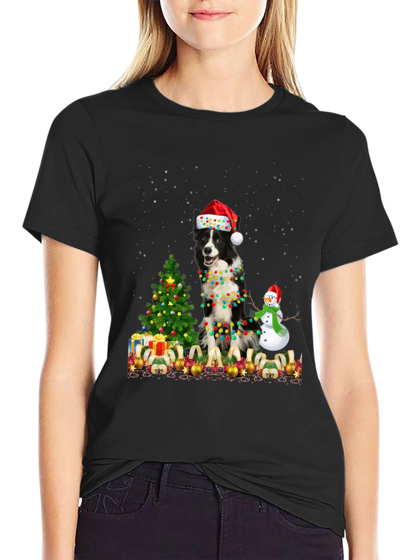 Festive Dog Christmas T-Shirt