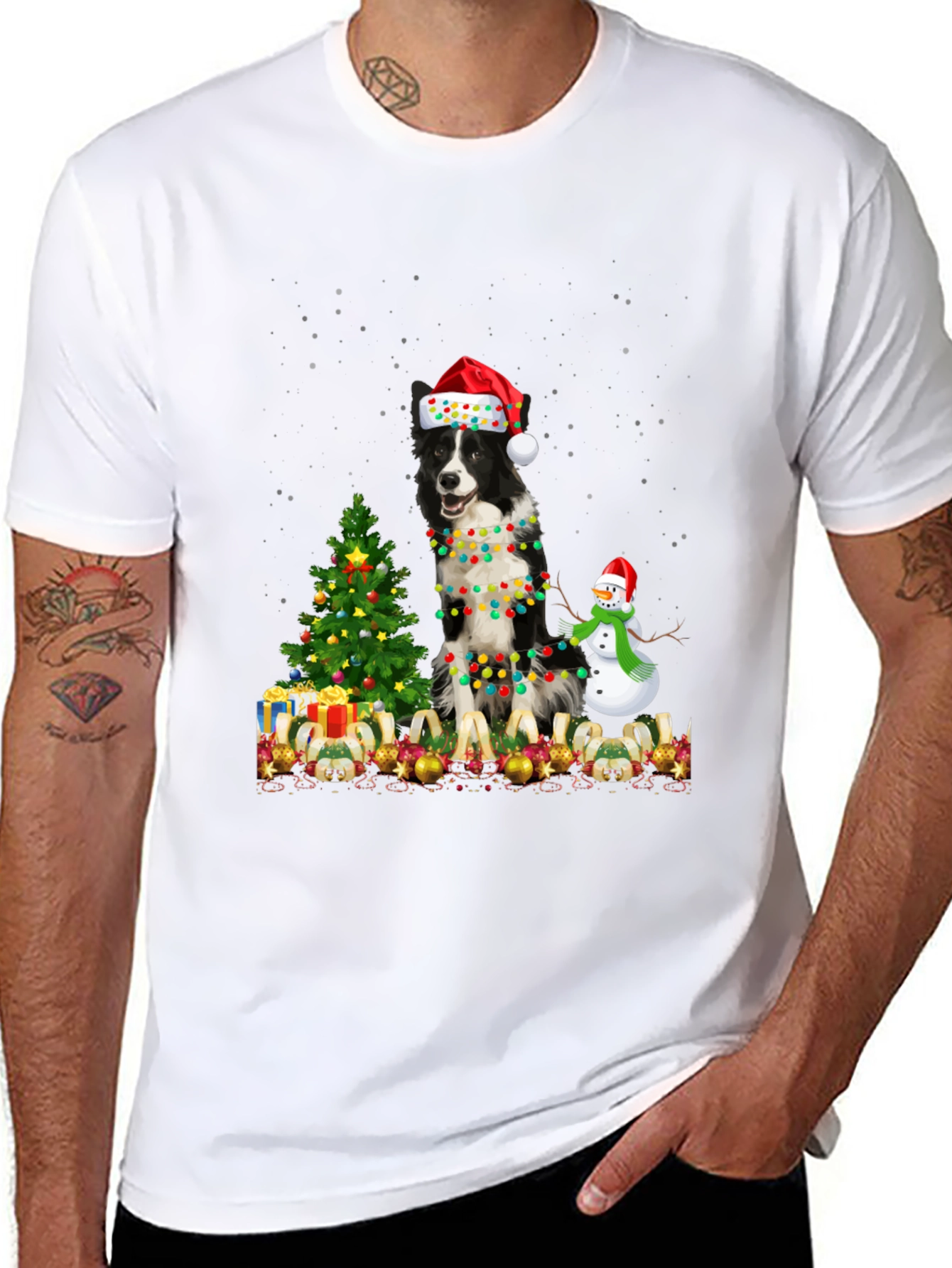 Festive Dog Christmas T-Shirt