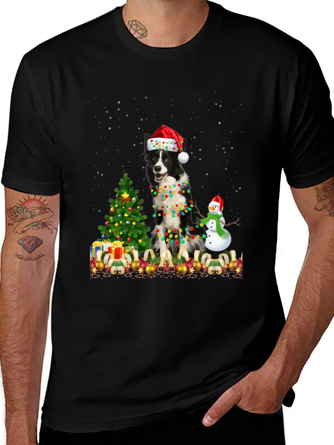 Festive Dog Christmas T-Shirt