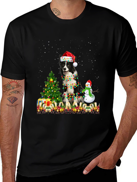 Festive Dog Christmas T-Shirt