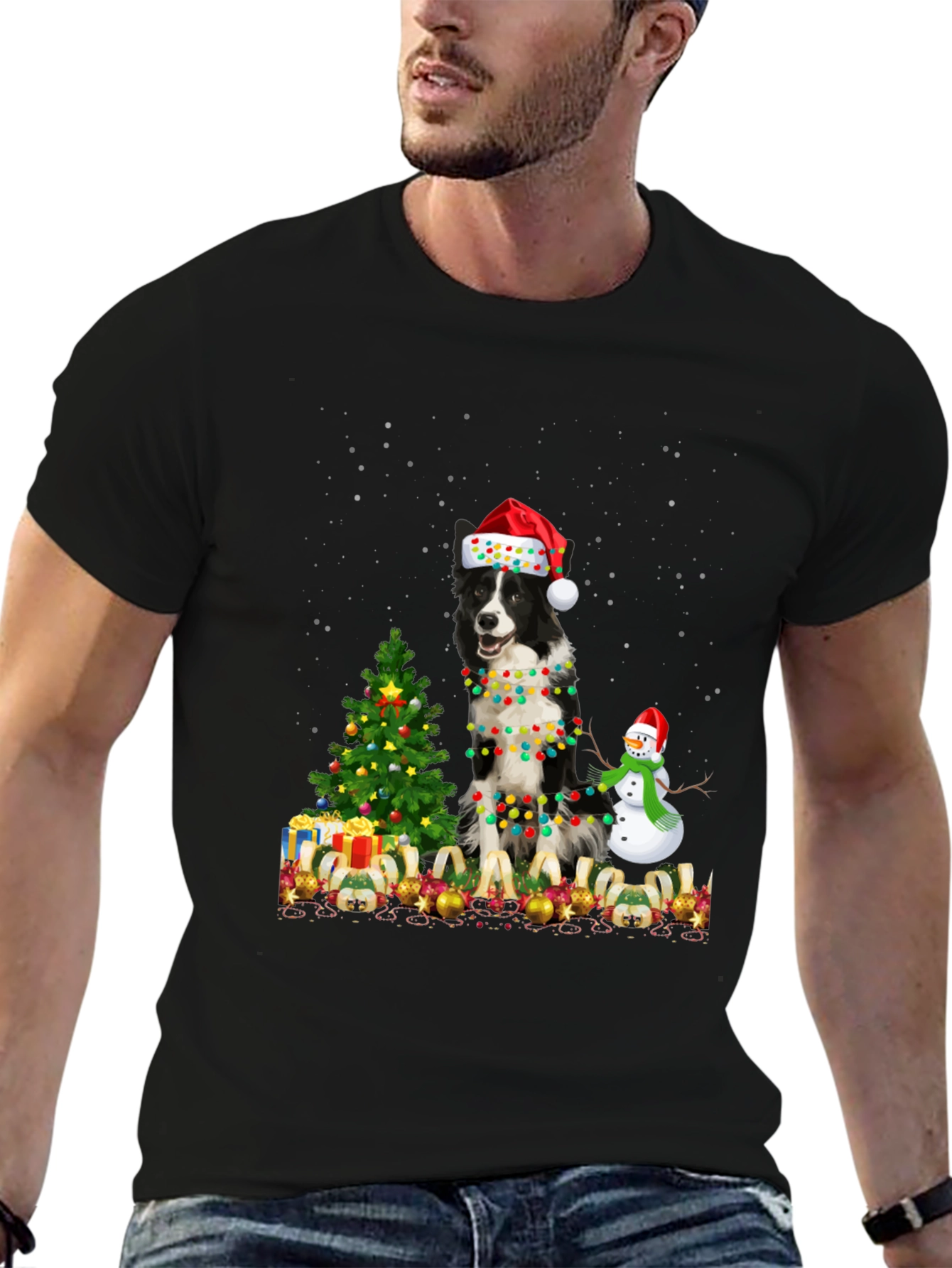 Festive Dog Christmas T-Shirt