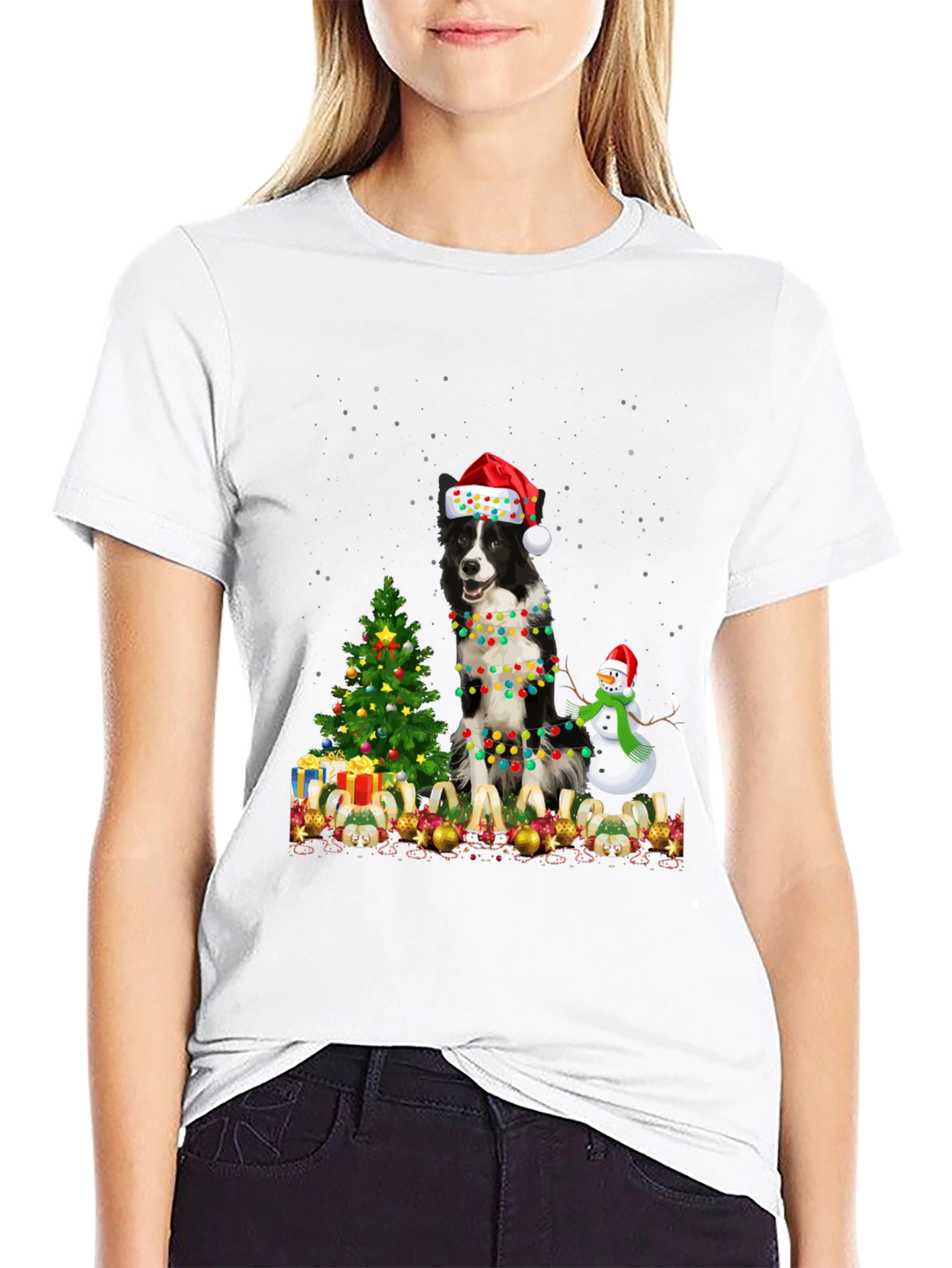Festive Dog Christmas T-Shirt