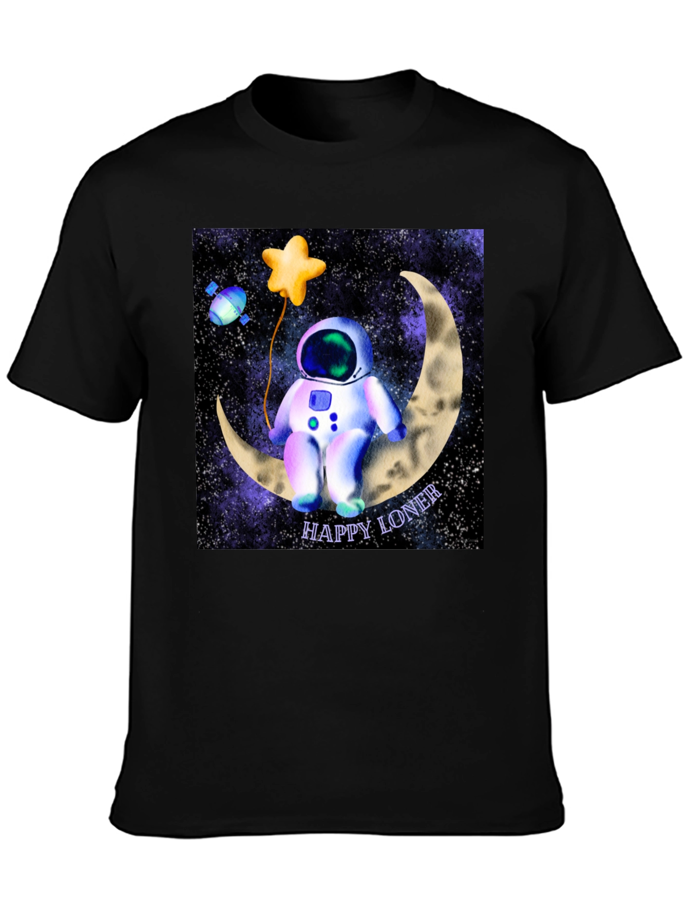 Happy Loner Astronaut Graphic T-Shirt
