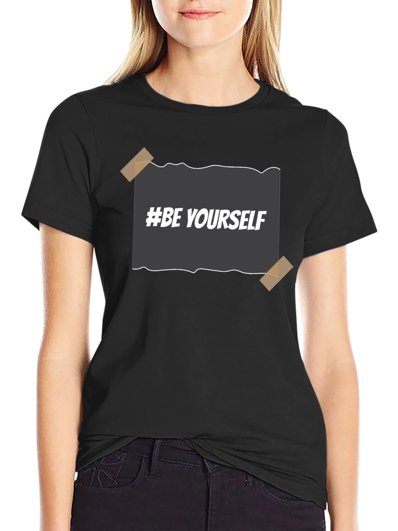 Be Yourself Black Graphic Tee
