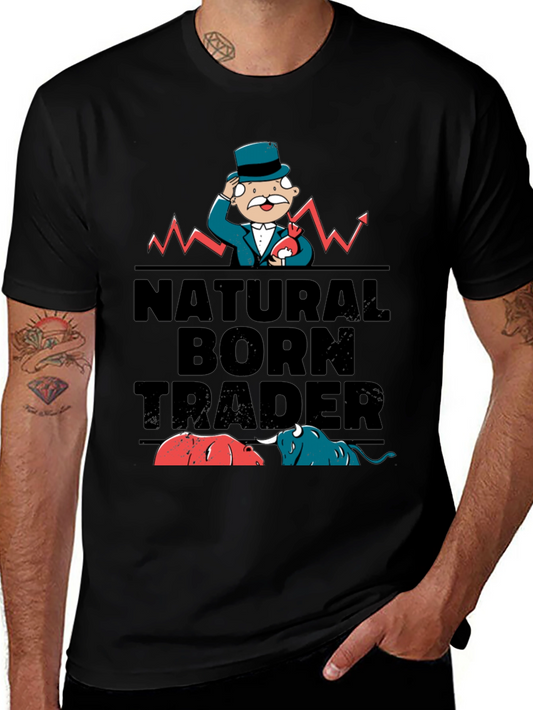Natural Born Trader T-Shirt - Bull & Bear Market Tee