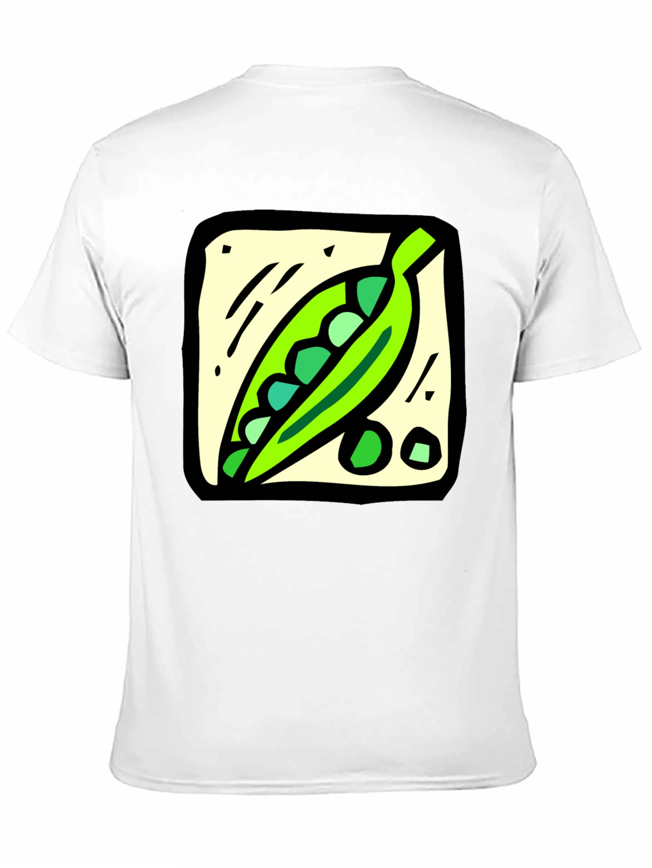 Pea Pod Graphic Tee - Black Cotton T-Shirt