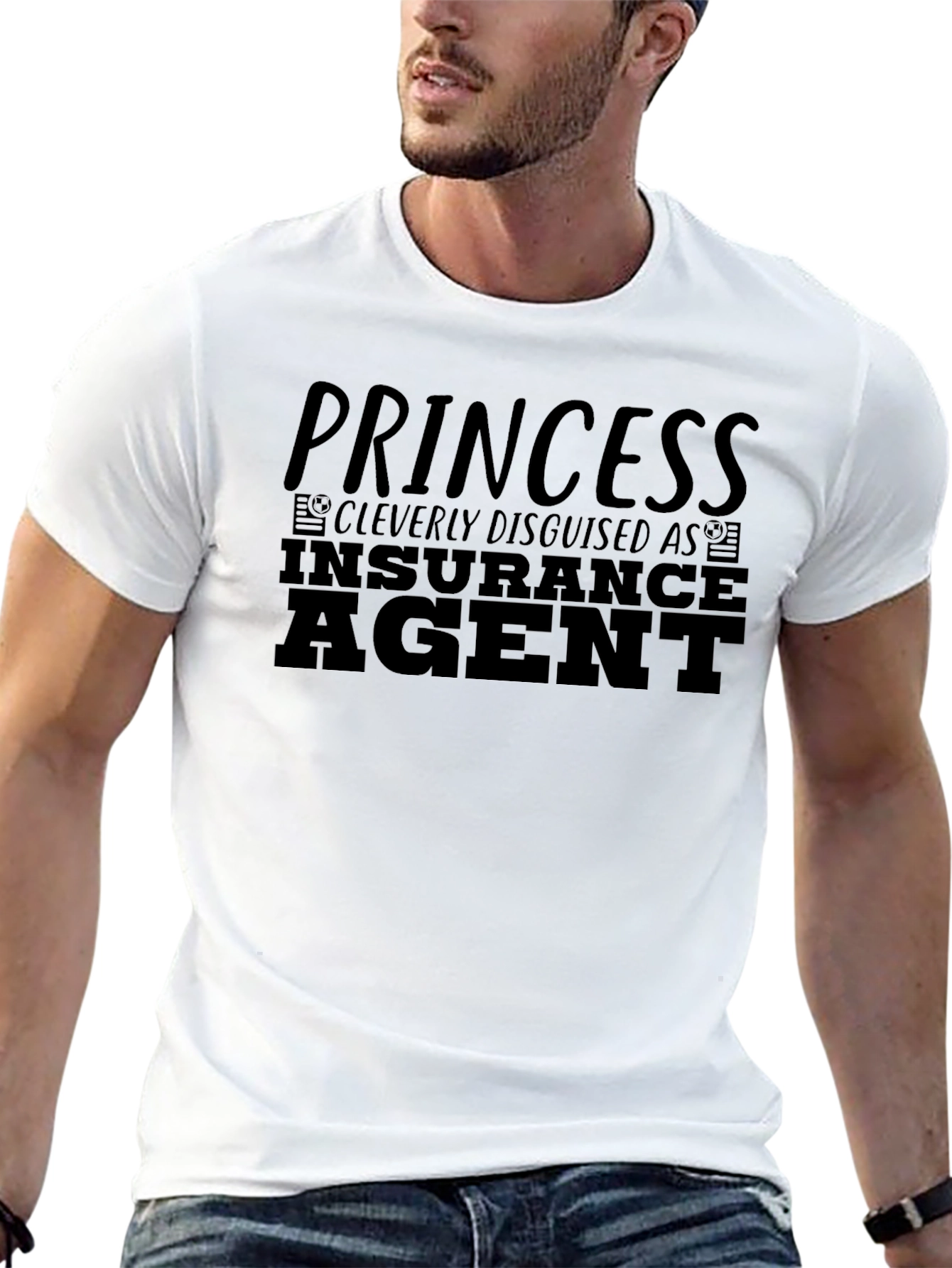 Princess Insurance Agent Black T-Shirt
