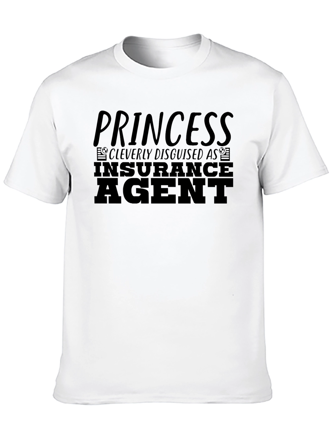 Princess Insurance Agent Black T-Shirt