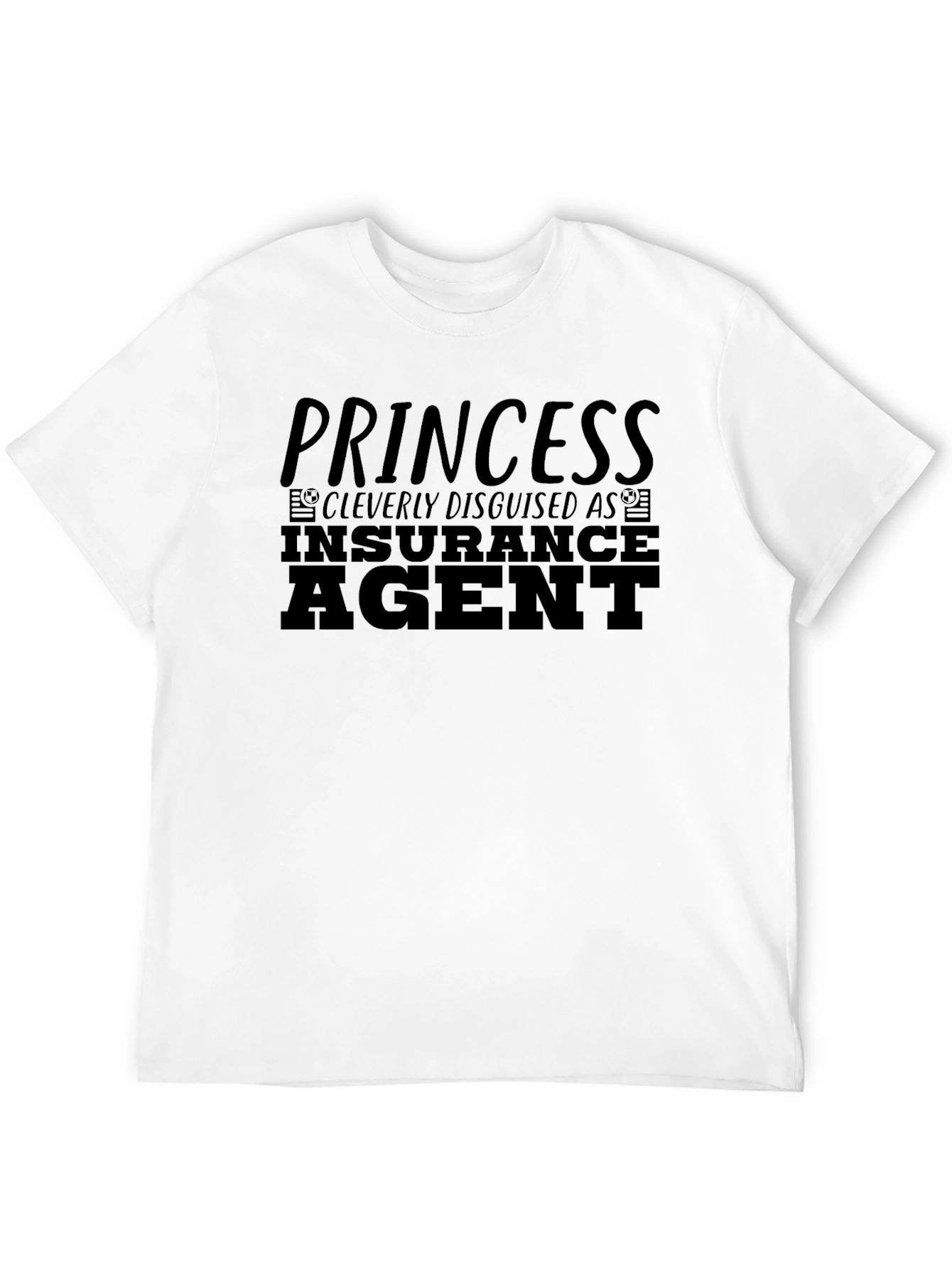 Princess Insurance Agent Black T-Shirt