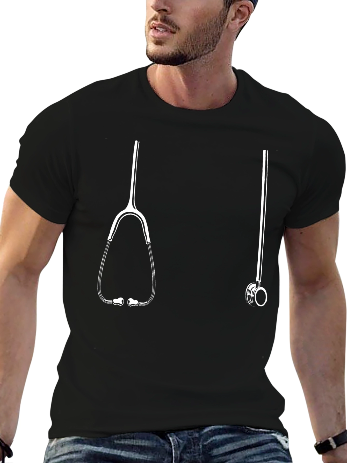Stethoscope Graphic Tee - Medical Humor T-Shirt