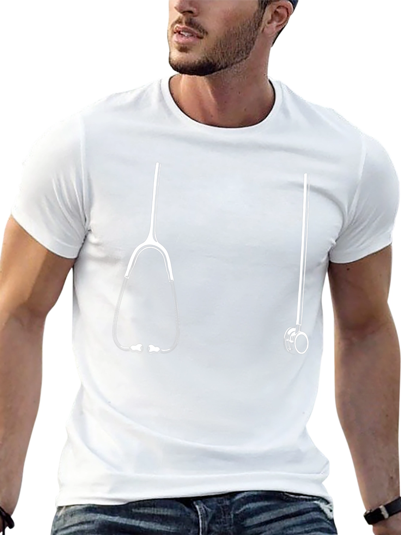 Stethoscope Graphic Tee - Medical Humor T-Shirt