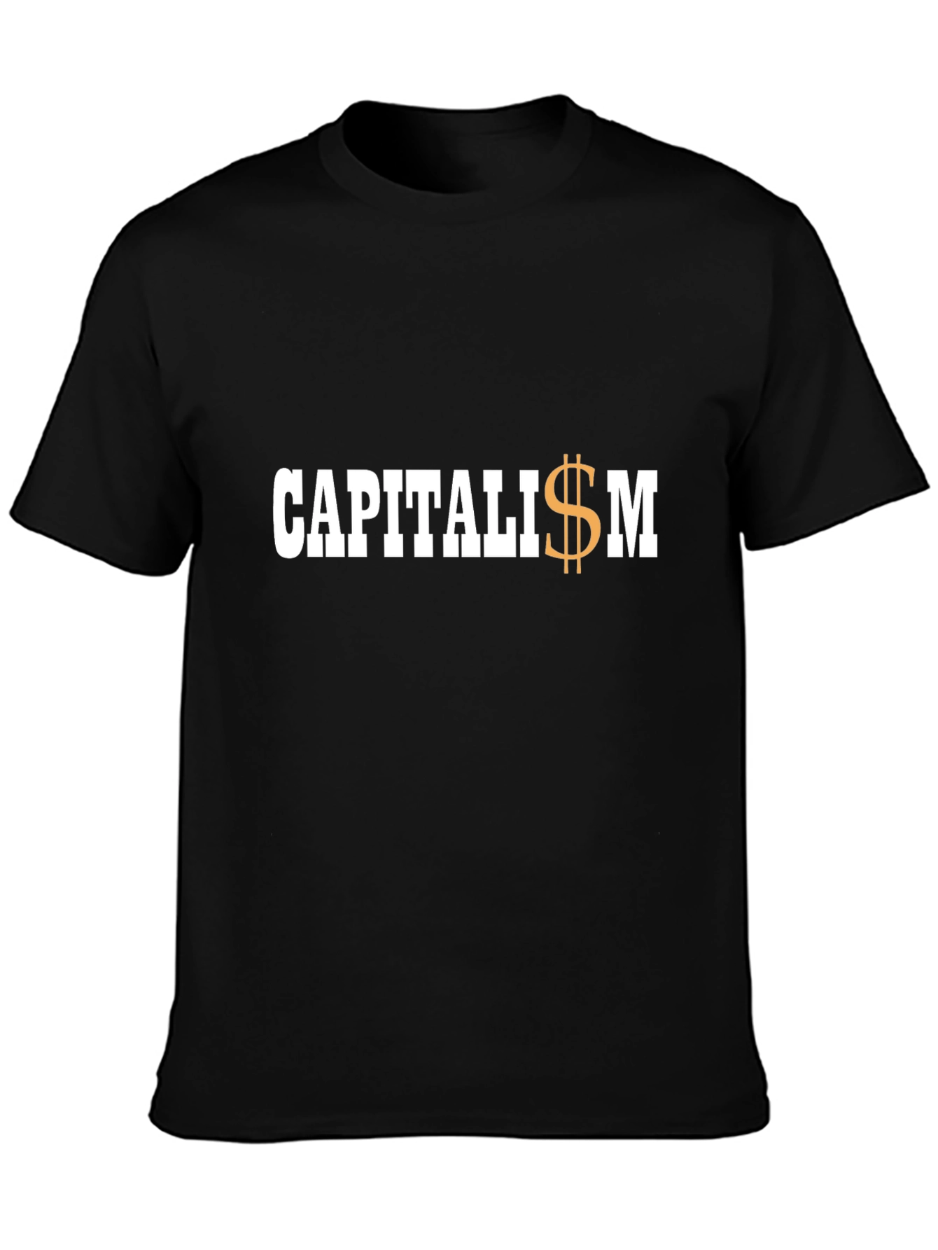 Capitalism Dollar Sign Graphic Black T-Shirt