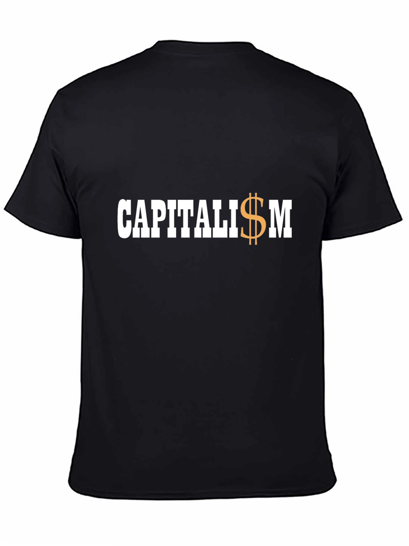 Capitalism Dollar Sign Graphic Black T-Shirt