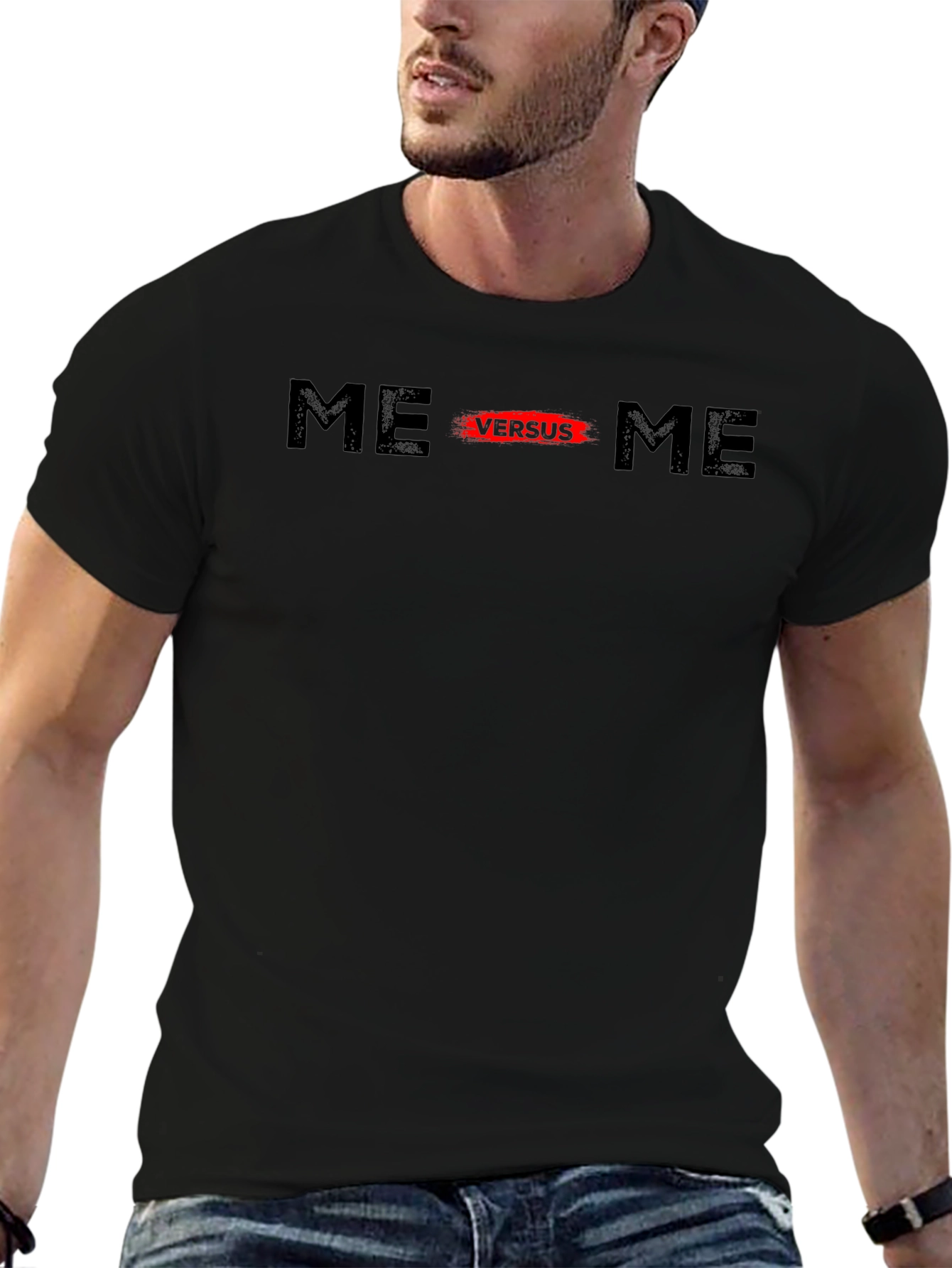 Me Versus Me Graphic Tee - Black