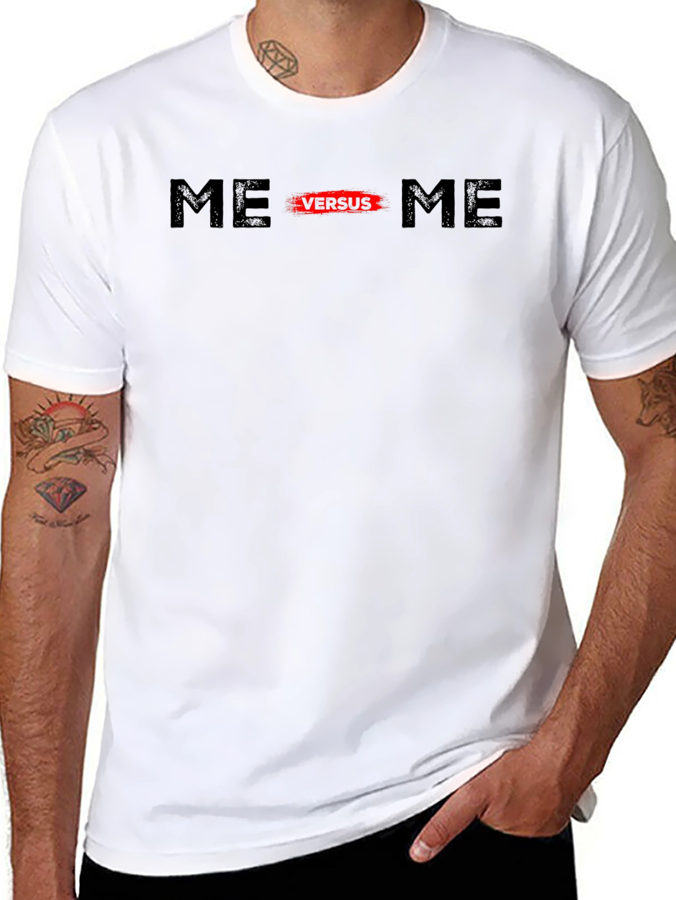 Me Versus Me Graphic Tee - Black
