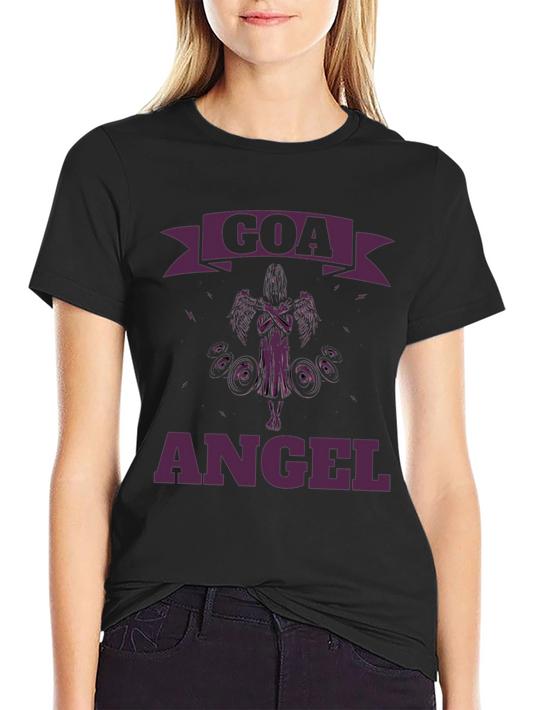 Goa Angel T-Shirt - Black Stylish Graphic Tee