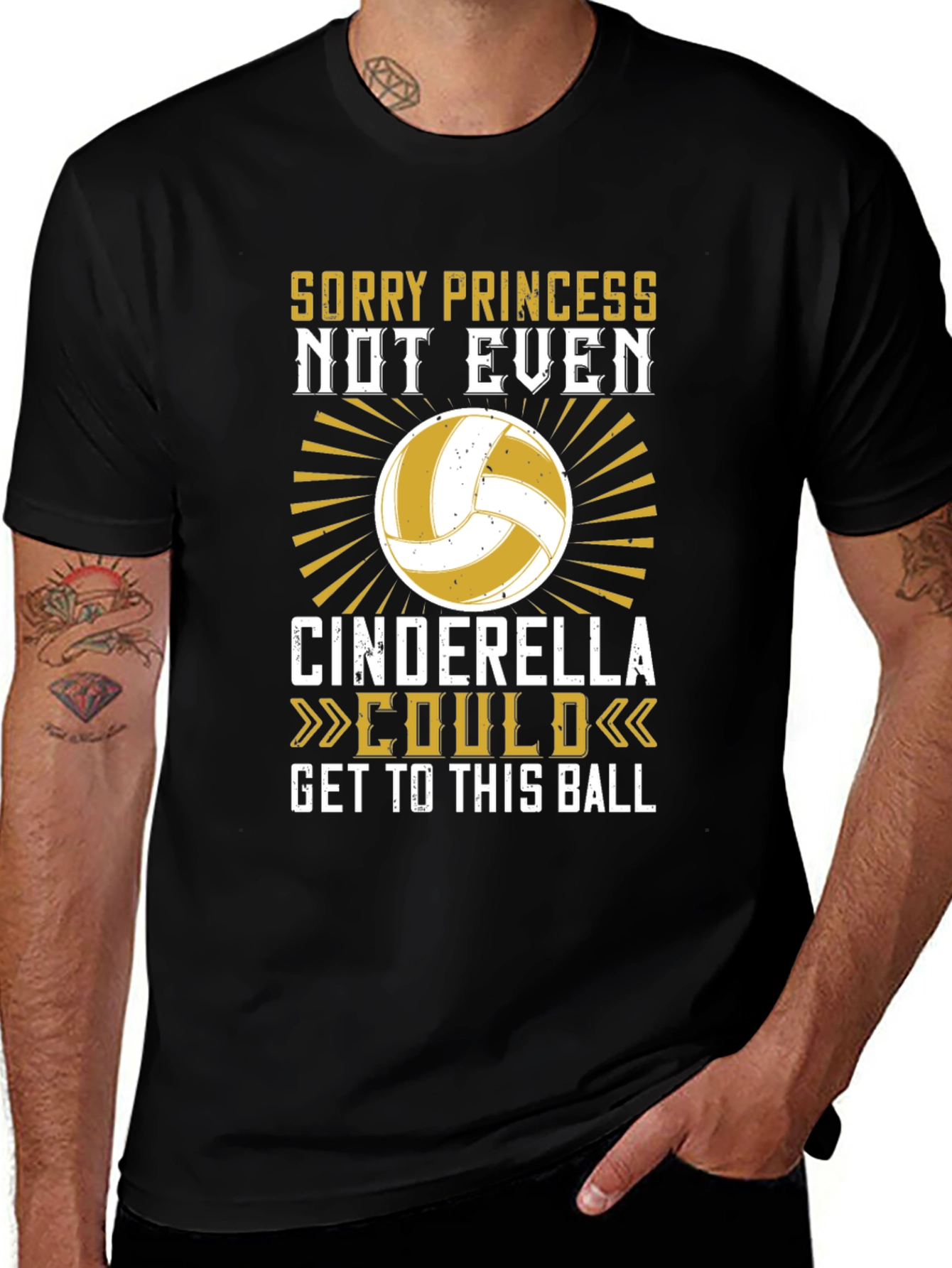 Volleyball T-Shirt - Sorry Princess Cinderella Could