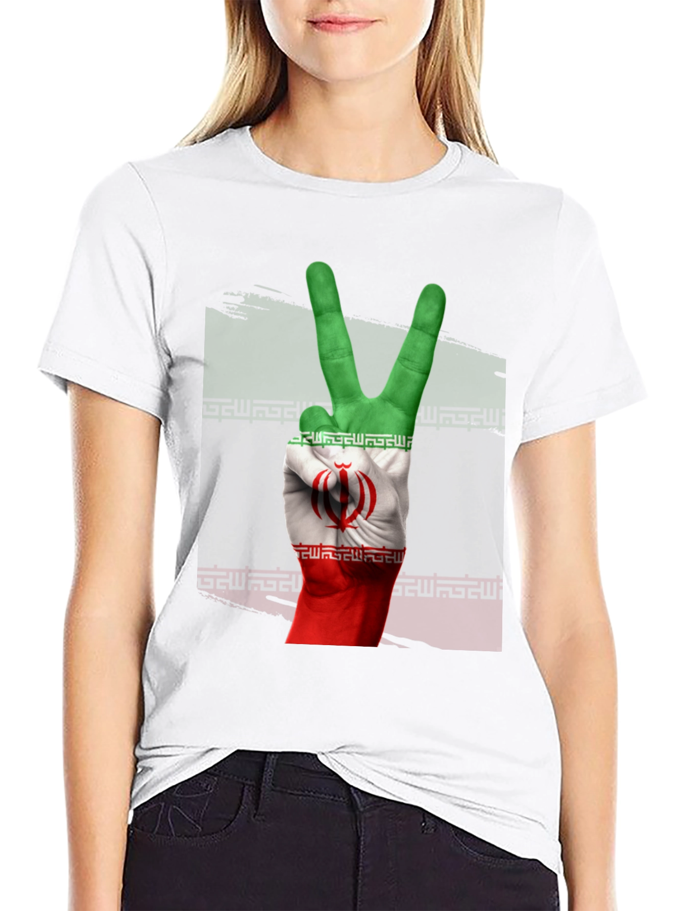 Iran Peace Sign Graphic Tee