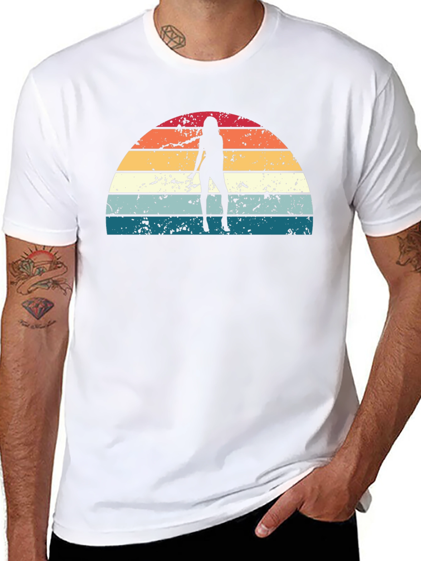 Retro Sunset Silhouette T-Shirt