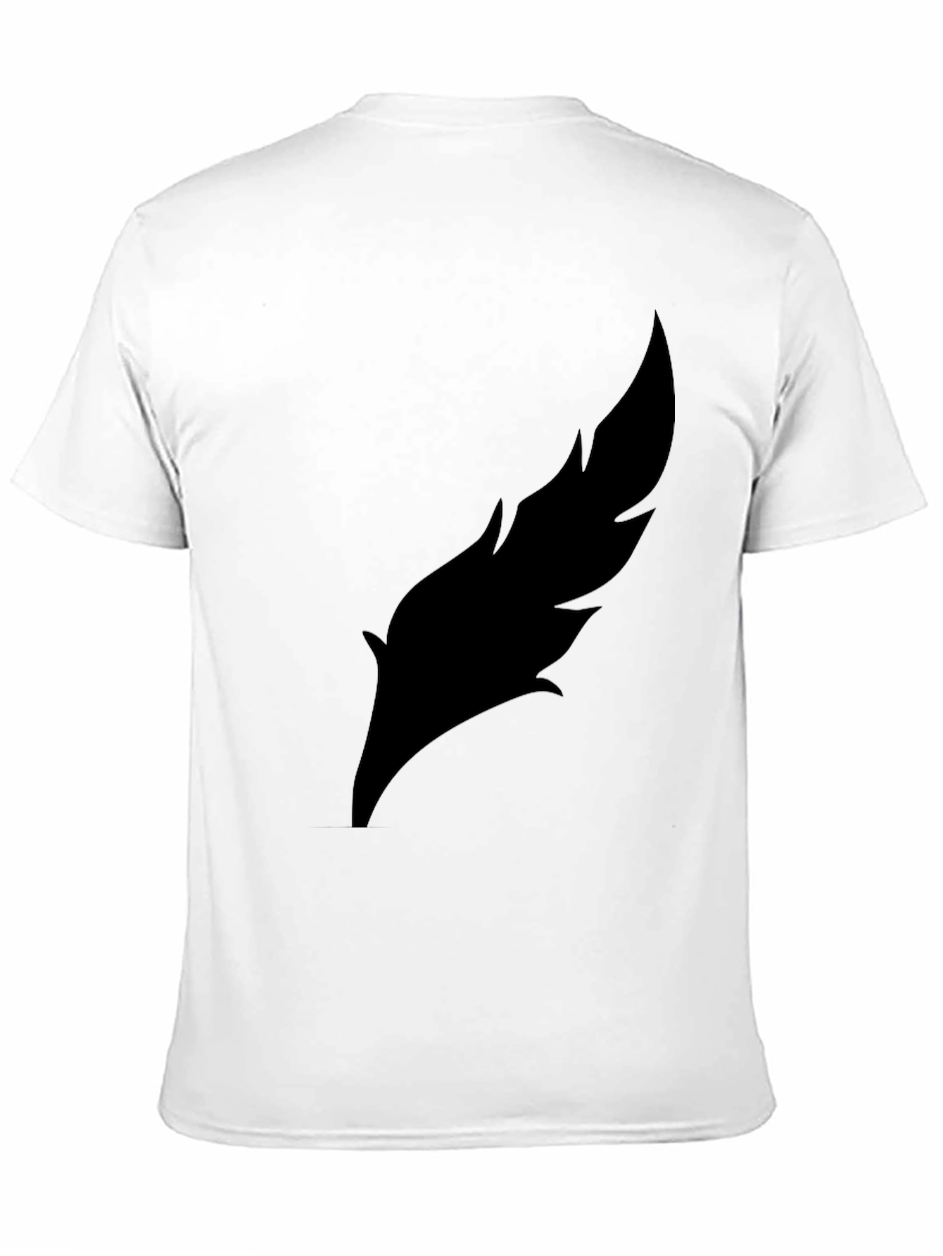 Mens Black Feather Graphic Tee