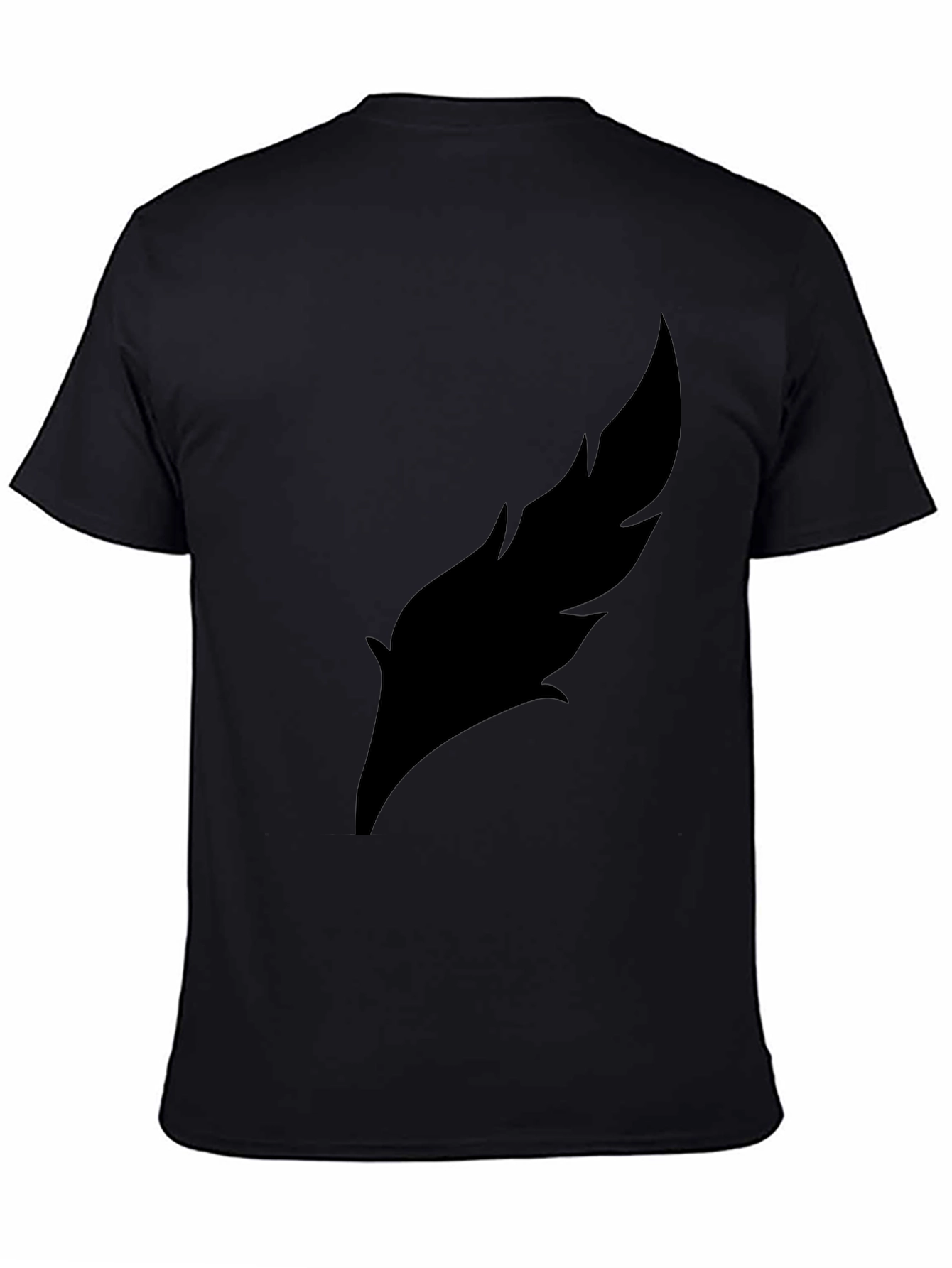Mens Black Feather Graphic Tee