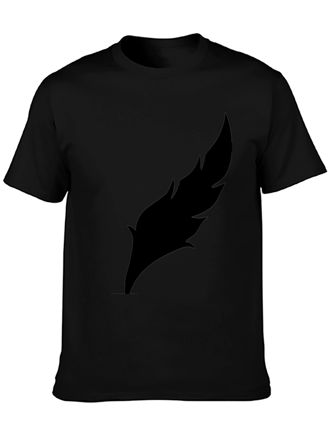 Mens Black Feather Graphic Tee