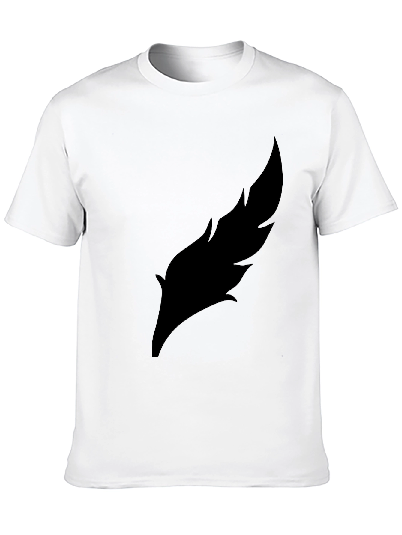 Mens Black Feather Graphic Tee