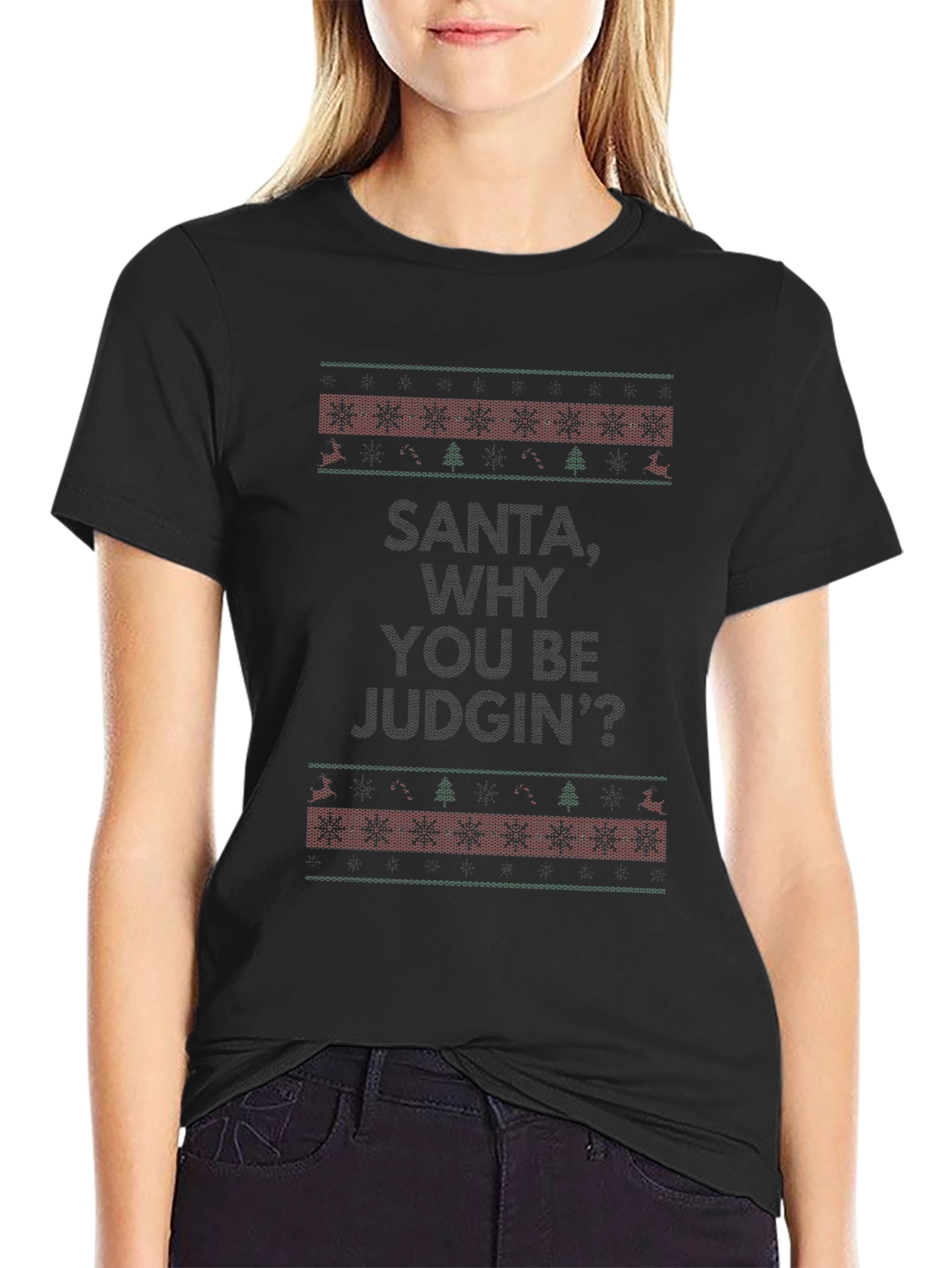 Santa Why You Be Judgin? Graphic Tee