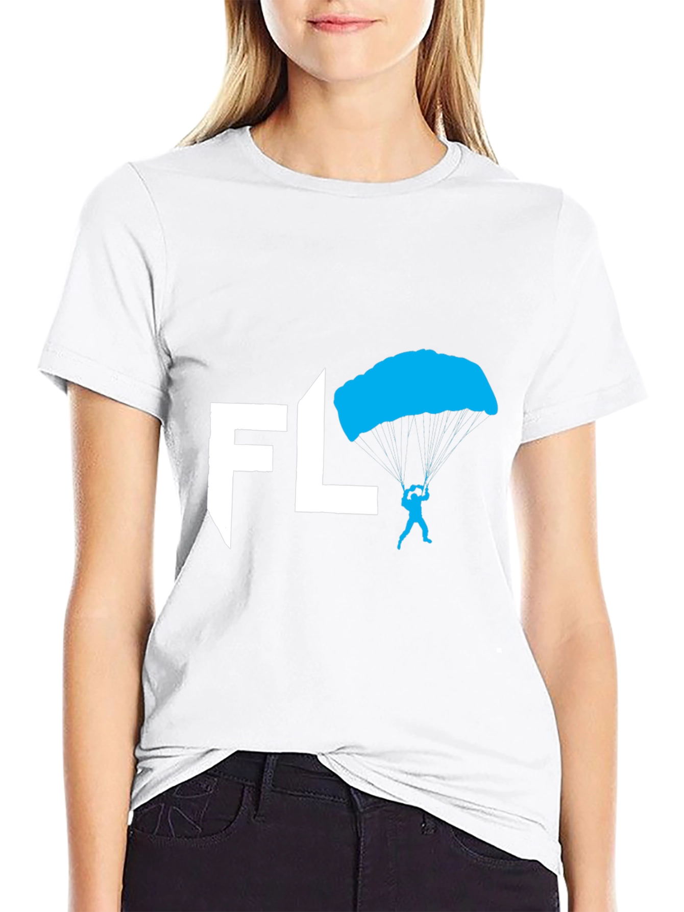 Skydiving FL T-Shirt - Black Cotton Tee