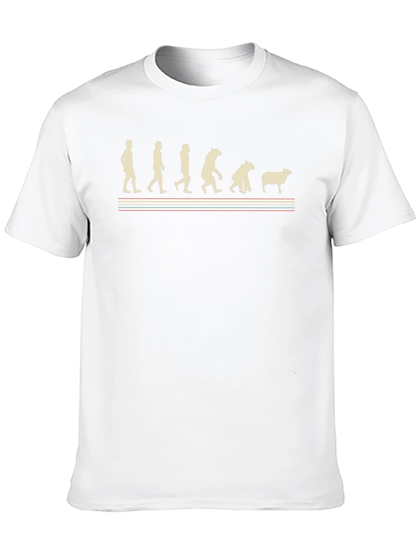 Evolution to Sheep Graphic Tee - Black