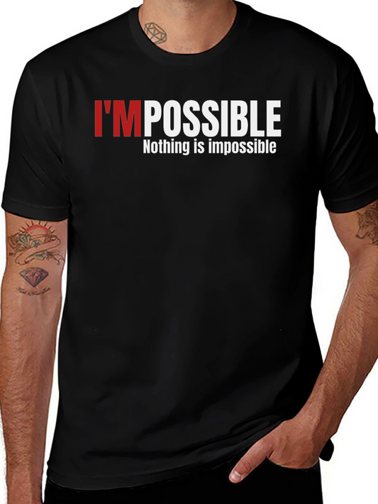 Impossible Graphic Print T-Shirt - Motivation