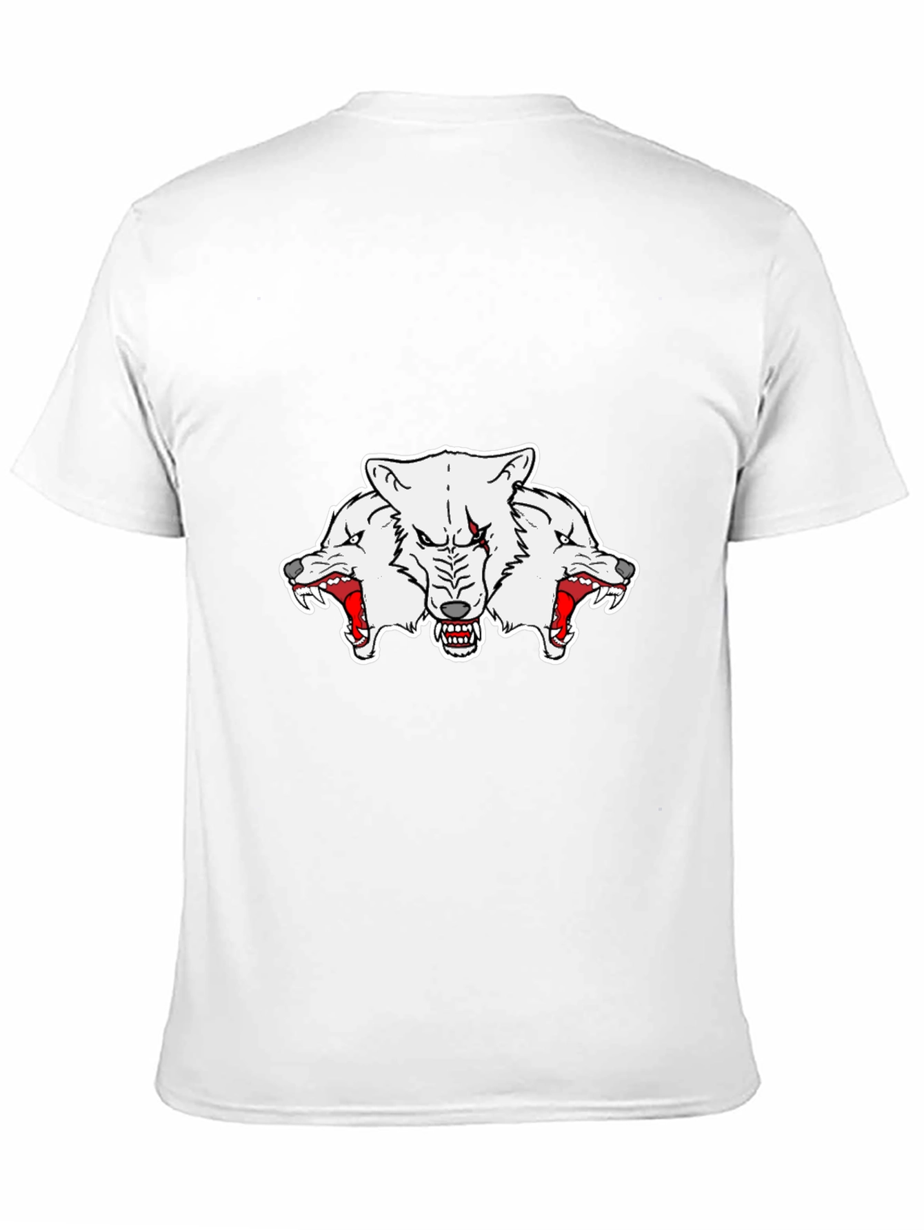 Three-Headed Wolf Graphic Tee - Mens Black T-Shirt
