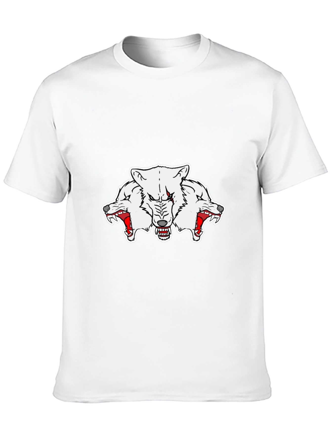 Three-Headed Wolf Graphic Tee - Mens Black T-Shirt
