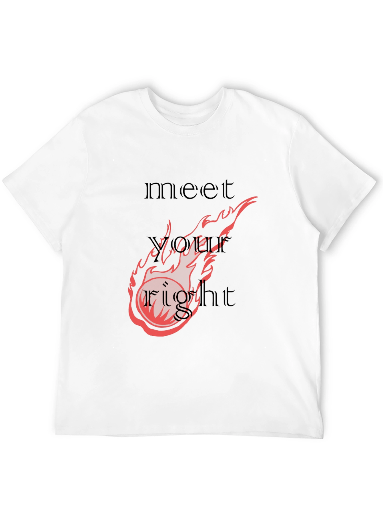 Fiery Meet Your Fight Graphic Tee - Black
