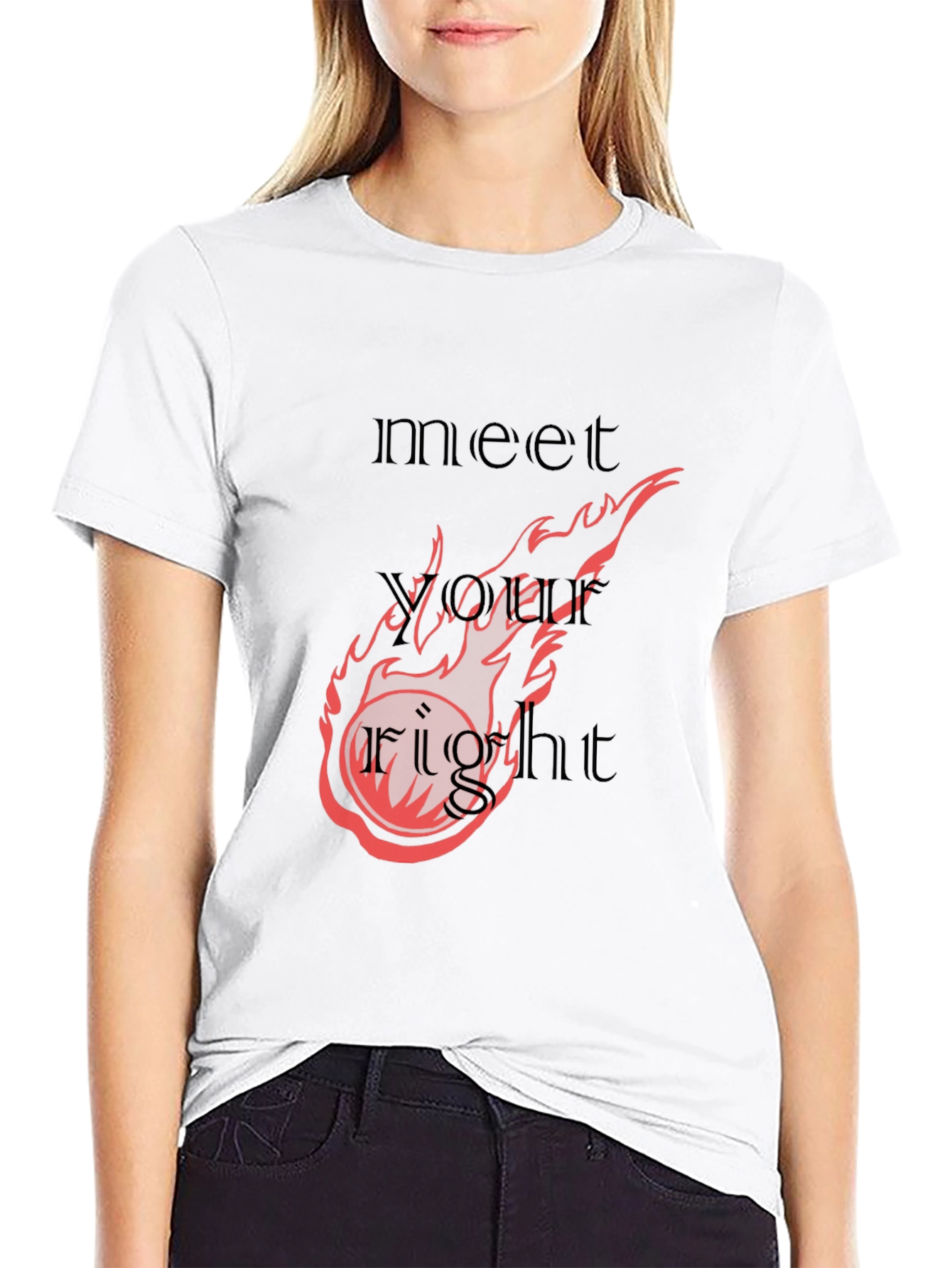 Fiery Meet Your Fight Graphic Tee - Black