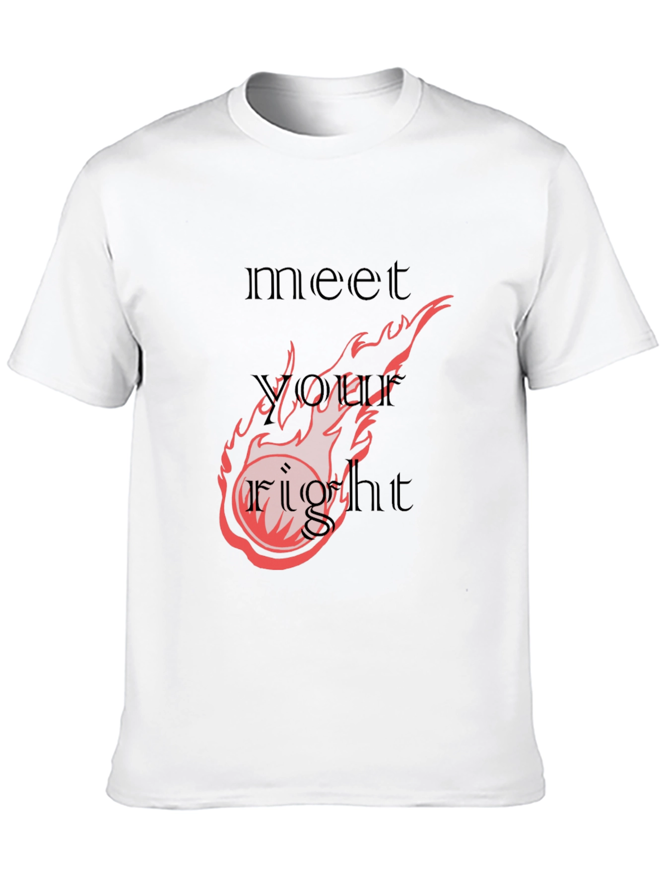 Fiery Meet Your Fight Graphic Tee - Black