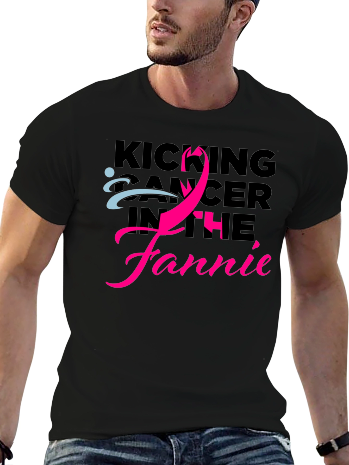 Kicking Cancer T-Shirt Fight Cancer Tee