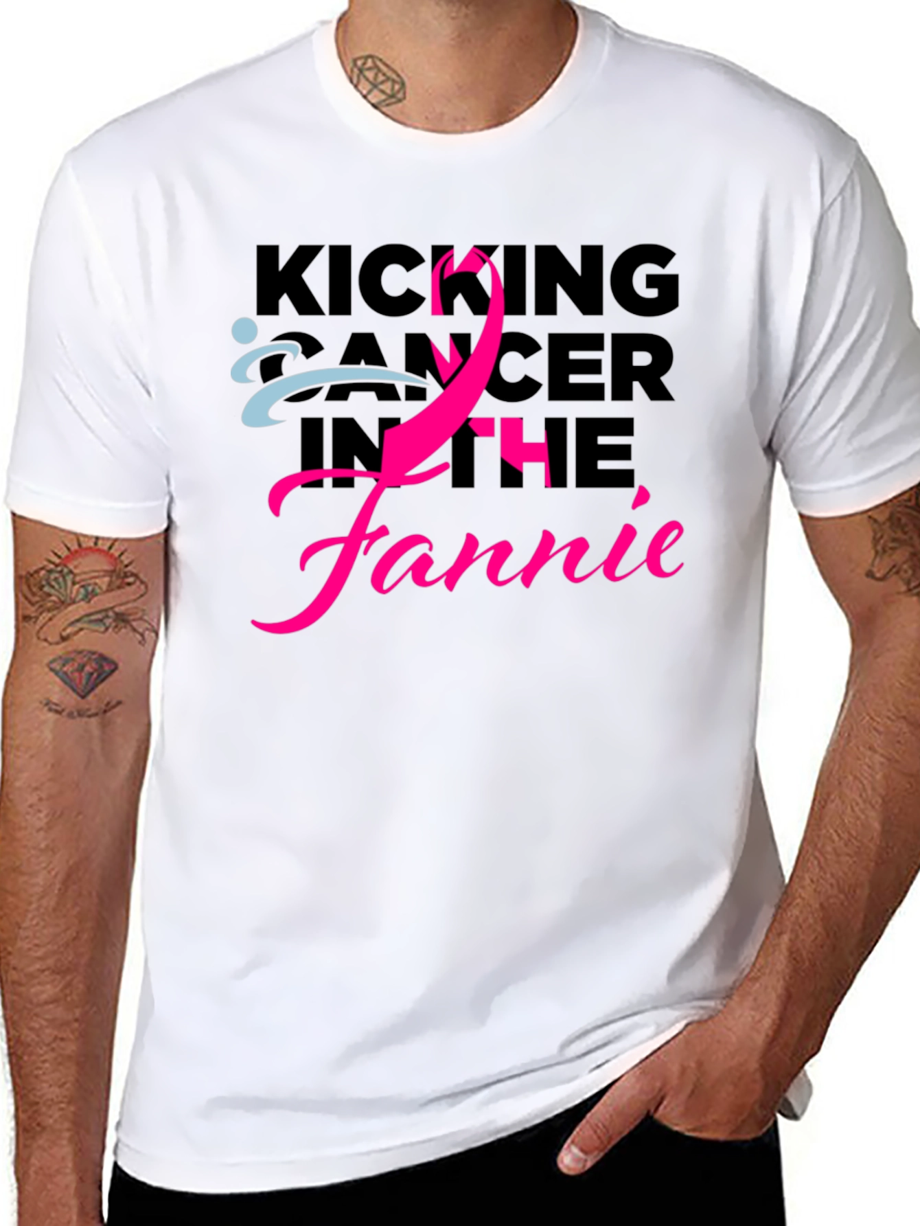 Kicking Cancer T-Shirt Fight Cancer Tee