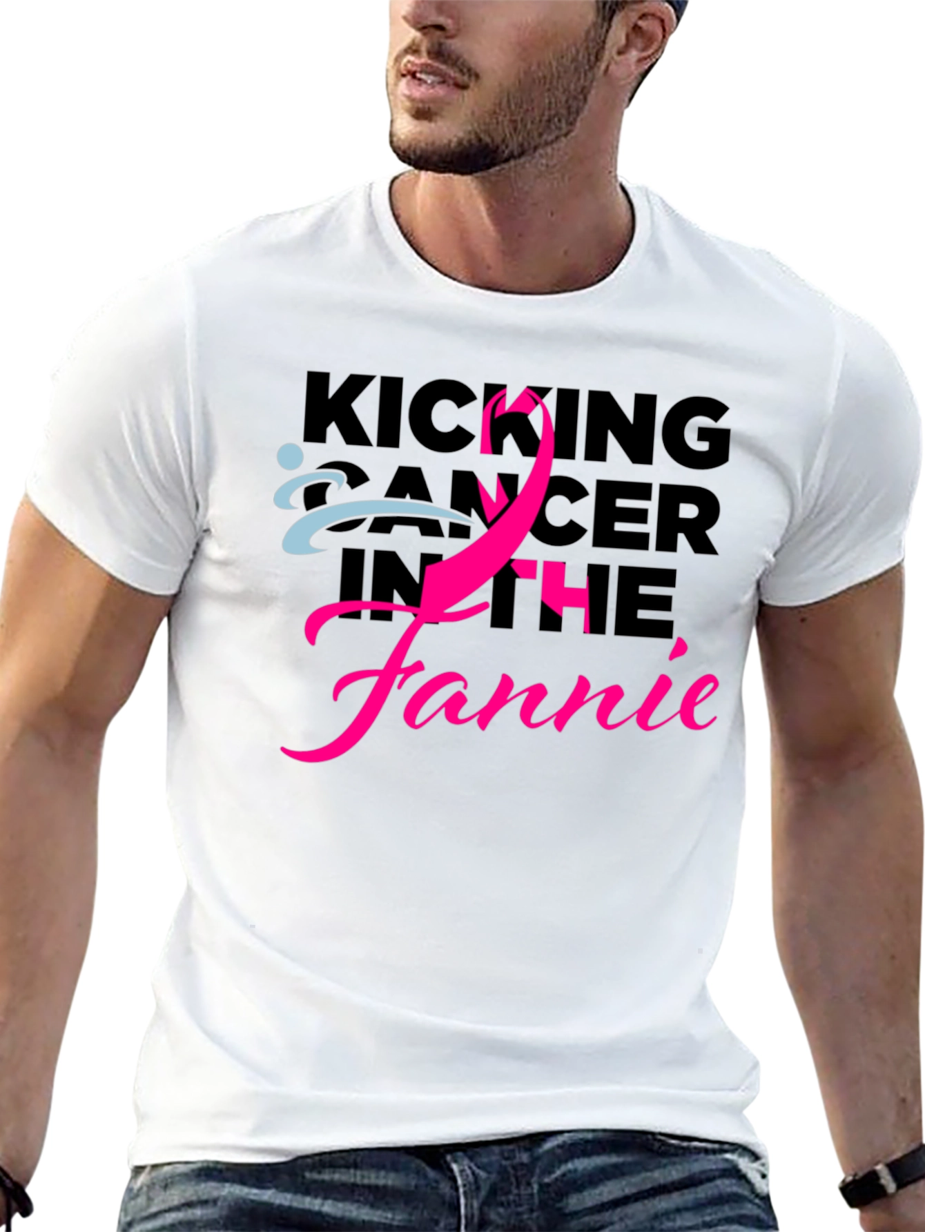 Kicking Cancer T-Shirt Fight Cancer Tee
