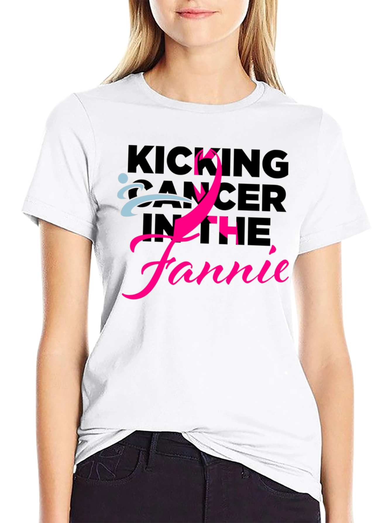 Kicking Cancer T-Shirt Fight Cancer Tee