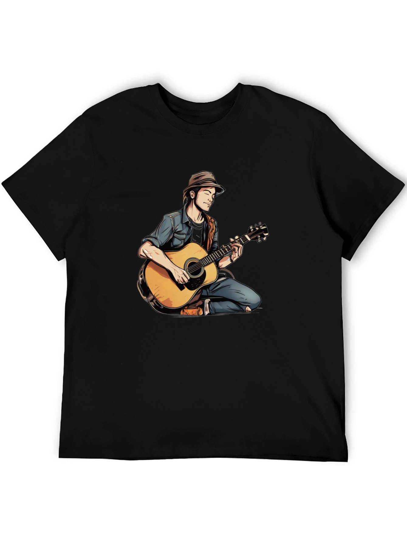 Musician Graphic Tee - Acoustic Guitar Design