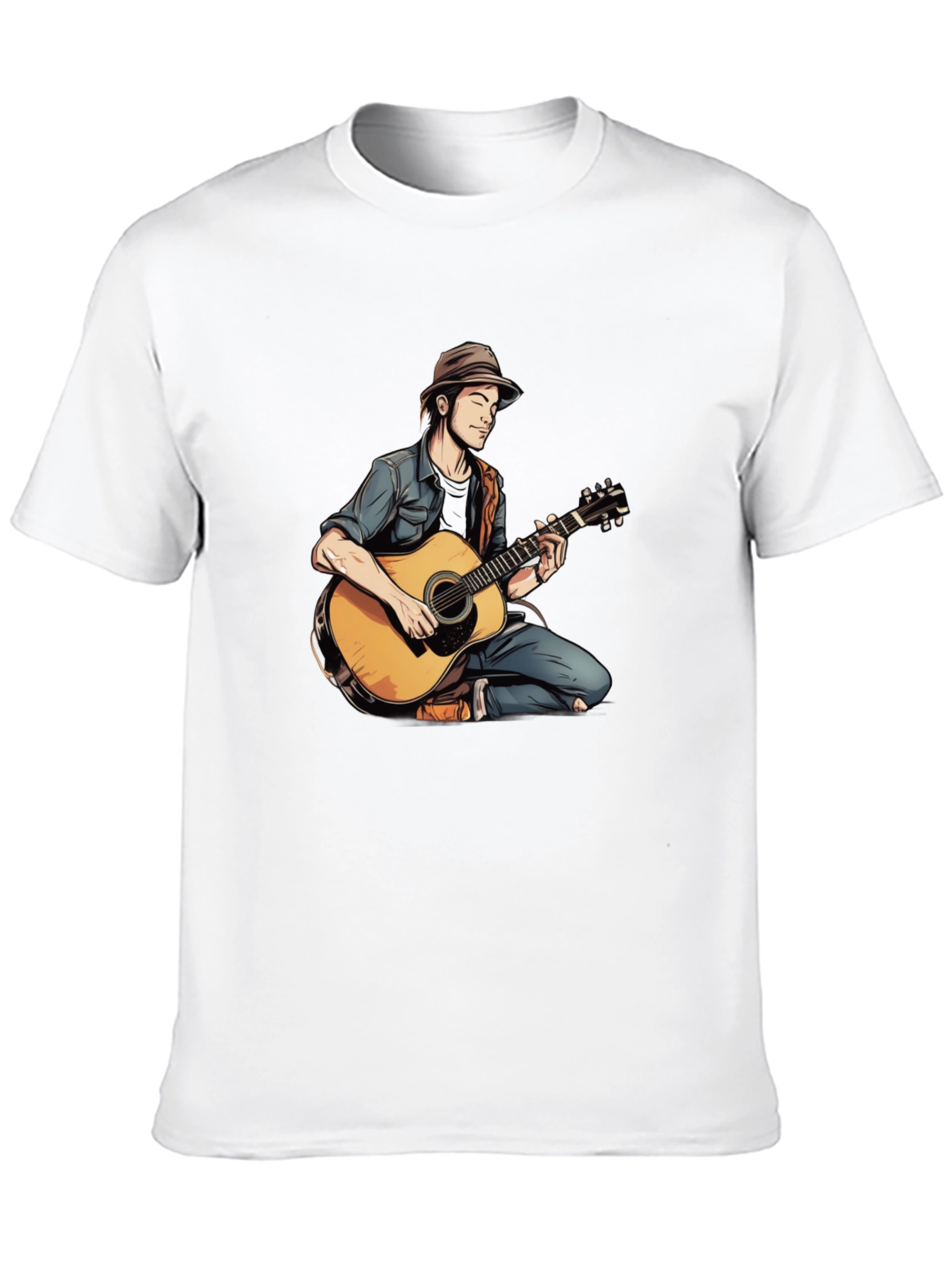 Musician Graphic Tee - Acoustic Guitar Design