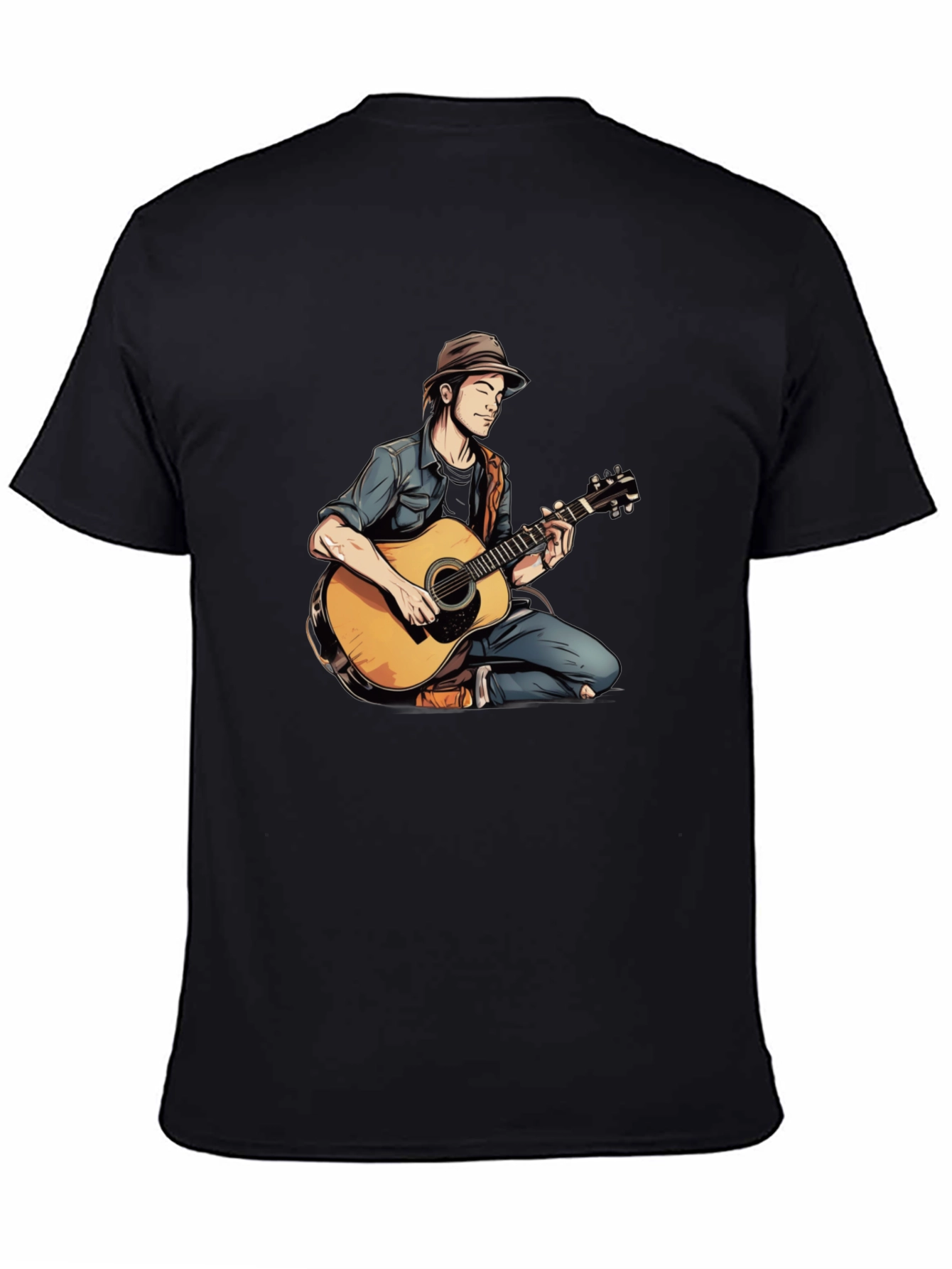 Musician Graphic Tee - Acoustic Guitar Design