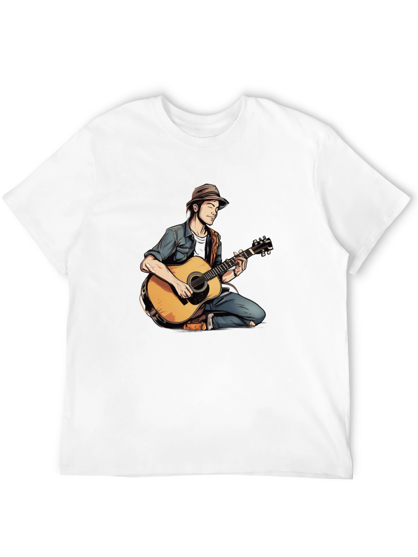 Musician Graphic Tee - Acoustic Guitar Design