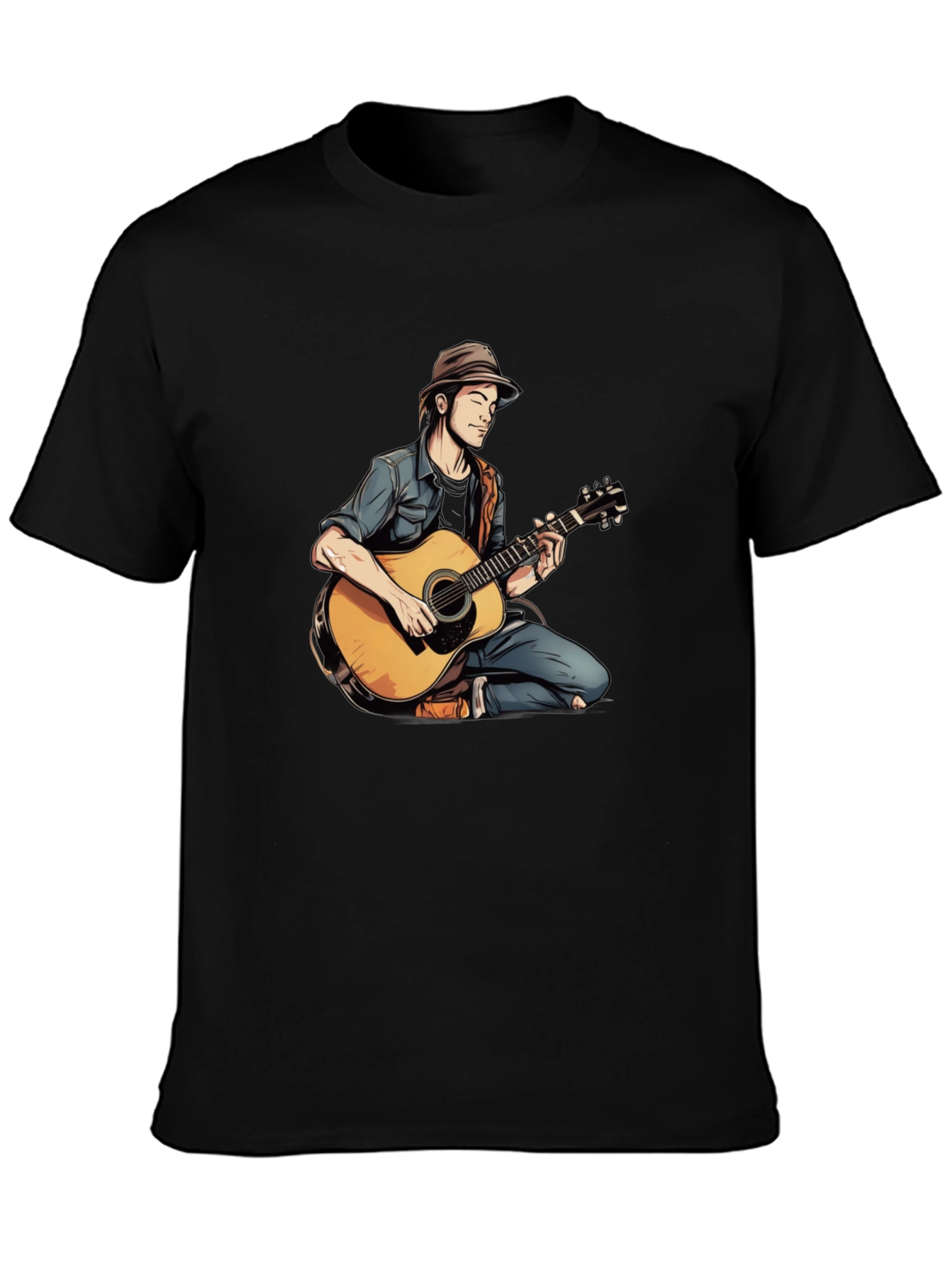 Musician Graphic Tee - Acoustic Guitar Design