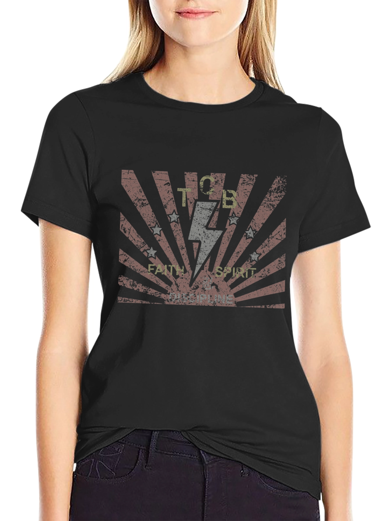 TCB Faith Spirit T-Shirt - Black Cotton Tee