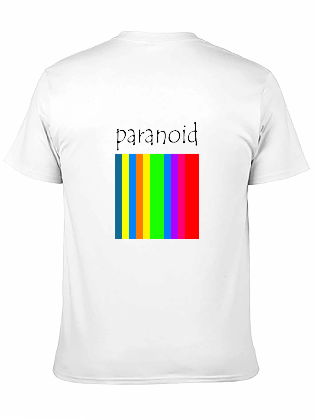 Paranoid Rainbow Stripe Graphic Tee - Black